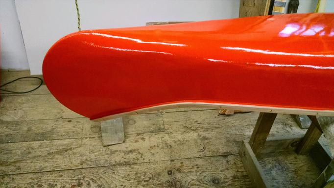 8 foot display model canoe