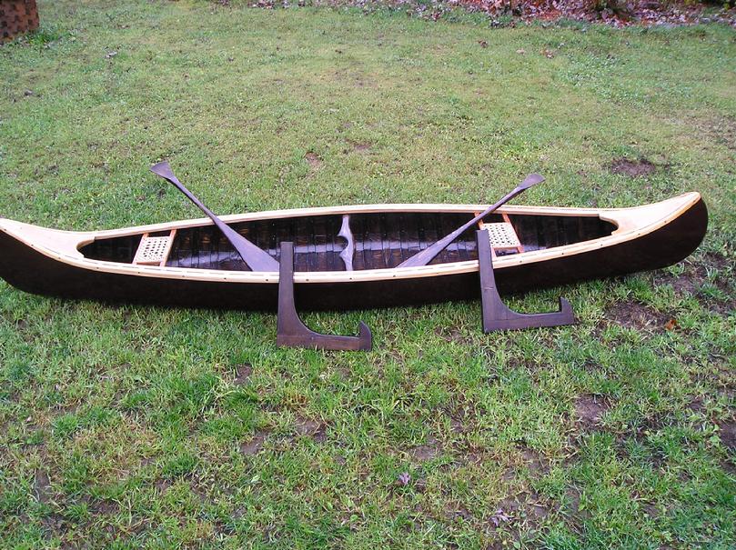 salemans sample canoe, canvas canoes